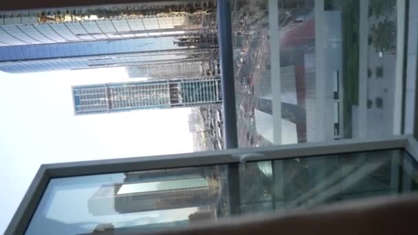 Rascacielos Alto Que Domina Horizonte Ciudad Con Aspecto Impresionante Vista — Vídeos de Stock