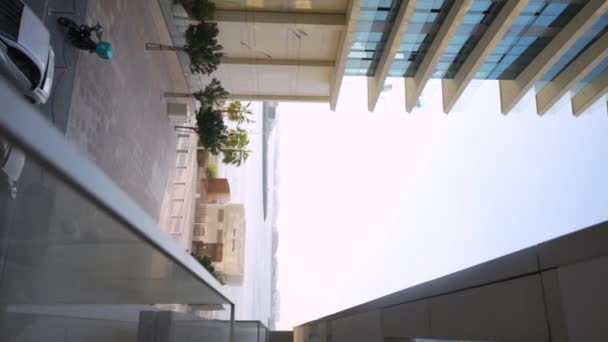 Dubai Nin Merkezinde Lüks Bir Konut Apartmanın Manzarası — Stok video
