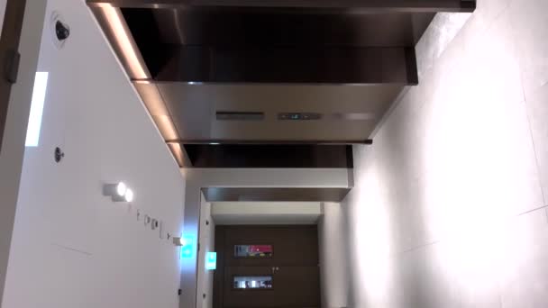 Bright Corridor Newly Built Multi Storey Residential Building — Stock Video