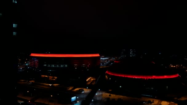 Minsk Arena Stadium View City Night — Stock Video © Ego96 #701789852