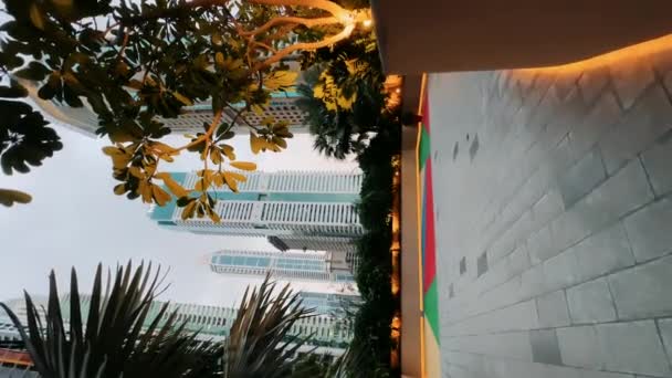 Элитный Жилой Комплекс Новыми Квартирами Центре Дубая — стоковое видео