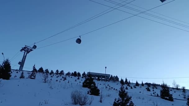 Almaty Σκι Ανελκυστήρες Gorelnik — Αρχείο Βίντεο