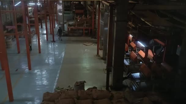 Τσάι Εργοστάσιο Στην Ινδία Παραγωγή Στο Εργοστάσιο — Αρχείο Βίντεο