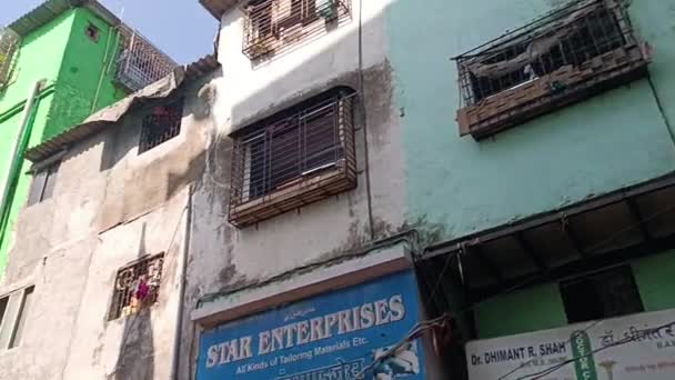 Mumbai Deki Dharavi Gecekondu Bölgesi — Stok video
