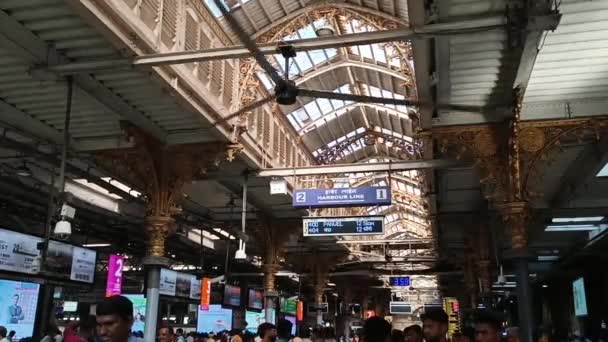 Victoria Station Mumbai Clear Day Mumbai Maharashtra India January 24Th — Stock Video