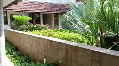 Hindistan 'da Kochi gölünde villaları olan lüks bir otel.