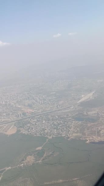 Mumbai Slumområden Sett Från Ett Flygplan — Stockvideo