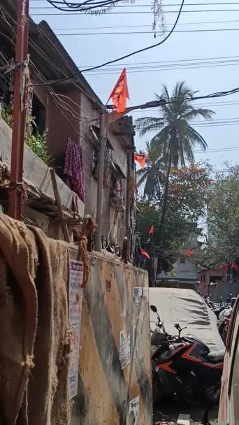Дхараві Район Нетрів Місті Мумбаї Заході Індії — стокове відео