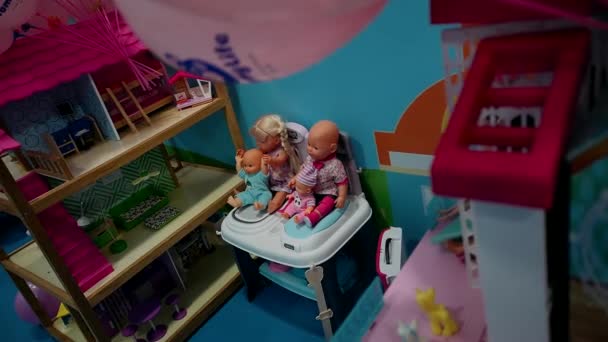 Jucării Cameră Joacă Pentru Copii Mulțime Jucării Pentru Copii — Videoclip de stoc