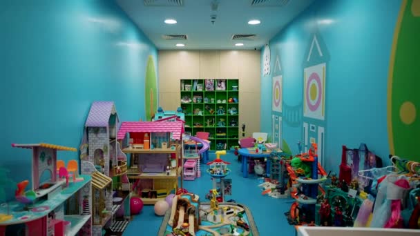 Speelgoed Kinderspeelkamer Heel Veel Kinderspeelgoed — Stockvideo
