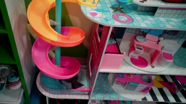 Speelgoed Kinderspeelkamer Heel Veel Kinderspeelgoed — Stockvideo