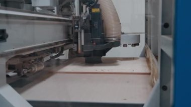 Mobilya fabrikası Mobilya fabrikasının içinde modern ekipmanlı robotik mobilya fabrikası
