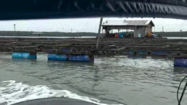 Klang Malezya Yengeç Adası. Mandra ormanlarında sazlıklar üzerinde balıkçı köyü