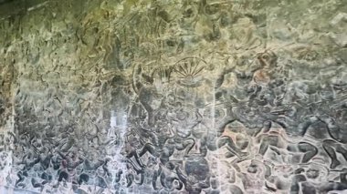 Yıkılmış tapınaklar. Angkor Wat . Antik uygarlıkların tarihi tapınakları yıkıldı..