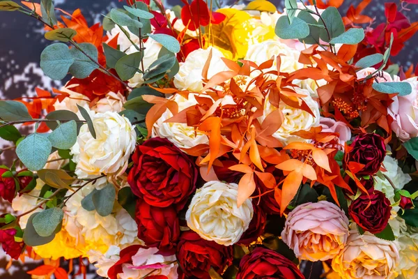 Nahaufnahme Orange Herbst Blumen Hintergrund — Stockfoto