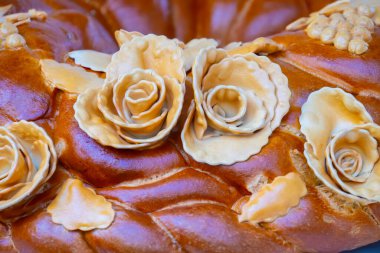 freshly baked artisan bread on the table