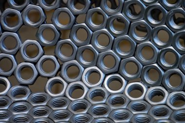 Metal çelik gri cıvatalar arka plan