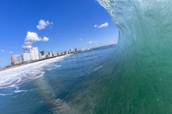 Durban Strand Simning Hav Våg Vatten Fotografi Surfing Över Hotell — Stockfoto