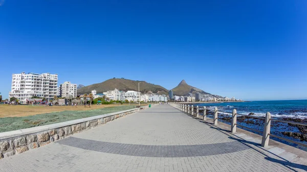 Città Del Capo Sea Point Oceano Atlantico Lungomare Appartamenti Montagna — Foto Stock