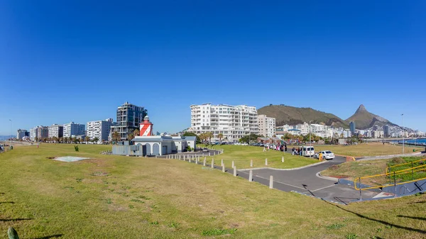Città Del Capo Sea Point Lungomare Appartamenti Montagne Paesaggio — Foto Stock