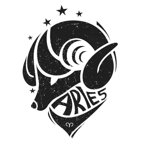 Zodiak Aries Logo Vektor Illustration Royaltyfria illustrationer