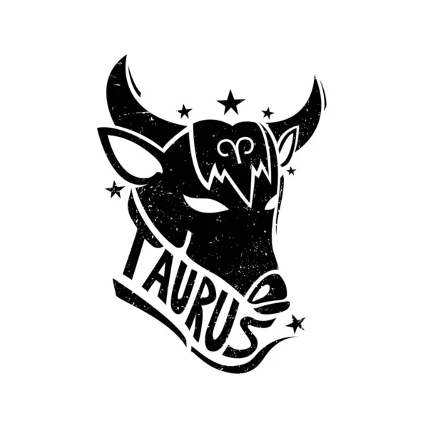 Ilustração Vetor Logotipo Taurus Zodíaco — Vetor de Stock