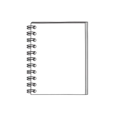 notebook handrawn doodle line art vector illustration