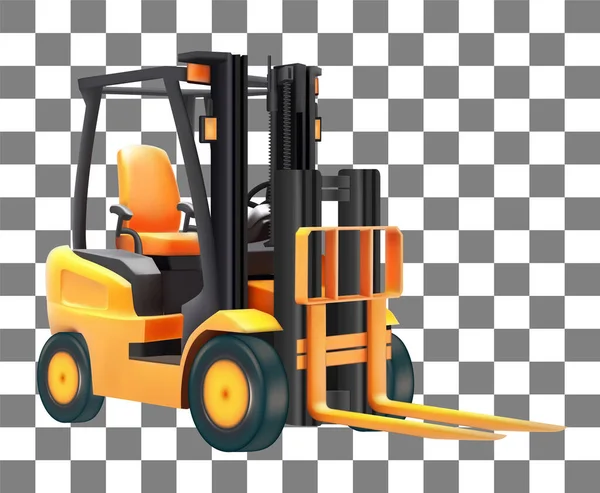 Forklift Φορτηγό Διανυσματική Απεικόνιση Απομονώνονται Στο Παρασκήνιο Εικονογράφηση Αρχείου