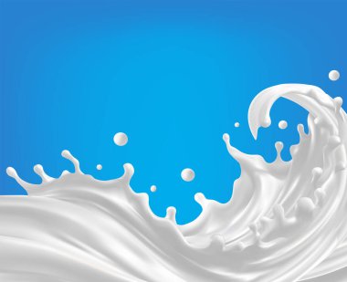 İmaj 3d vektörü sütün dalgalanması arka plan sıçraması, aşağı dökülen sıvı içeceği, gerçekçi ağ gradyanı kullanılır.