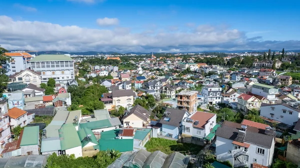 Korkea Kulma Näkymä Drone Dalat Kaupungin Vietnam — kuvapankkivalokuva