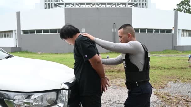 Police Thief Concept Cop Catch Criminals Break Law — Stok video