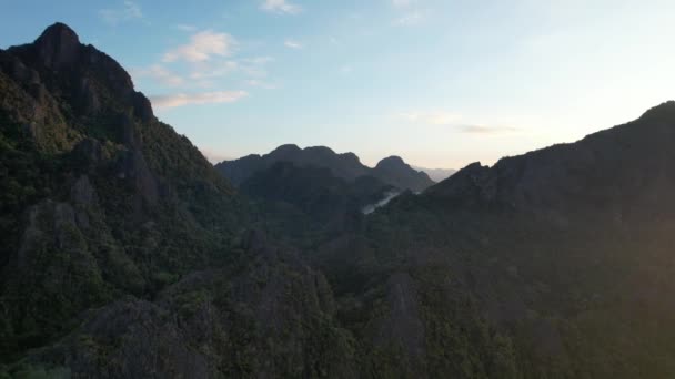 View Drone Nam Xay Viewpoint Laos — Stock video