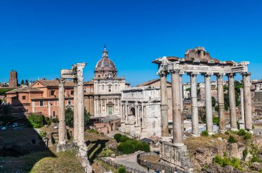 Roma Forumu 'nun Roma, İtalya' daki Palatino tepesindeki kalıntıları