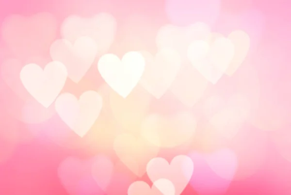 Yumuşak Bokeh Romantik Fon Sevgililer Günü Nün Bulanık Kalp Arka - Stok İmaj