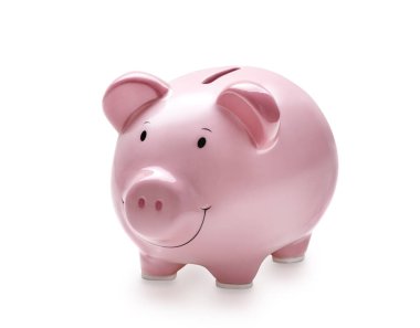 Pembe domuz, izole edilmiş para kutusu. Para tasarrufu. Finansal konsept, nesne. Yatırım. İş..