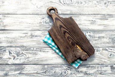 Ahşap kırsal, klasik, üst görünüm, boş alan arkaplanı, gıda dekorasyonu reklam tasarımı. Arkaplan.