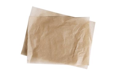 Kabartma kağıdı üst görünümü izole, yemek tabağı. Yemek çarşafı düz yatıyordu. Organik fırın sayfası.