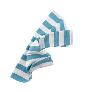 Çizgili buruşuk bez, mutfak havlusu. Mavi peçete bezi. Masa örtüsü. Bulaşık bezi..