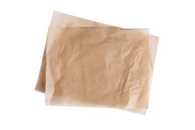 Kabartma kağıdı üst görünümü izole, yemek tabağı. Yemek çarşafı düz yatıyordu. Organik fırın sayfası.