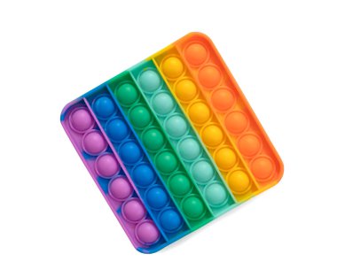 Beyaza izole edilmiş stres önleyici silikon oyuncak. Popit itiraz yok. 