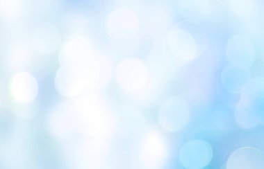 Yumuşak bulanık ışıklar, soyut kış arkaplanı, Noel tatili dokusu, açık mavi arka fon..