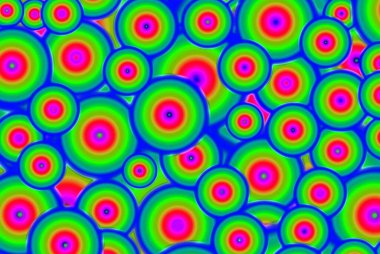 Canlı çoklu renkli dairelerle kusursuz bir desen çizimi