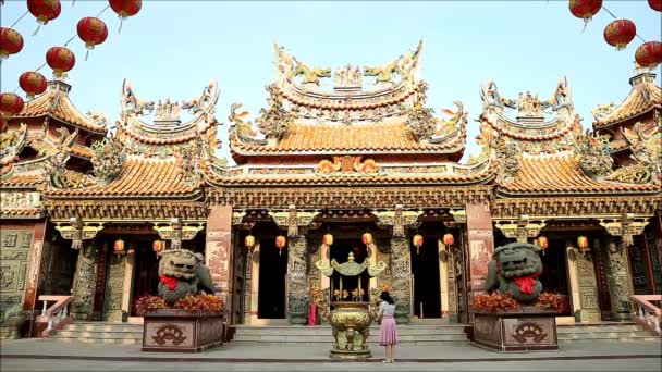 Filmato Del Tempio Buddista Cinese Sian Tai Tian Kong Con — Video Stock