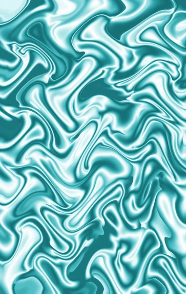 Illustratie Van Gradiënt Teal Blauw Golvende Satijnen Stof Artistieke Textuur — Stockfoto