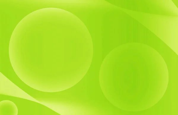 Illustration of Gradient Lime Green Colored 3D Various Sized Spheres