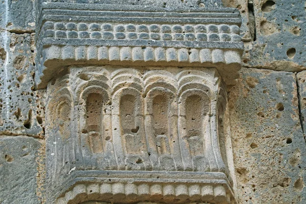 Increíbles Detalles Históricos Sobre Fachada Iglesia Monasterio Sanahin Ciudad Alaverdi — Foto de Stock