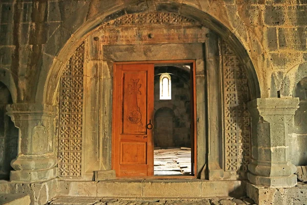 Puerta Capilla Complejo Del Monasterio Medieval Sanahin Alaverdi Provincia Lori — Foto de Stock