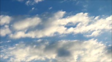 Time Lapse Footage of Fluffy White Clouds Flowing on Blue Sky