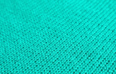 Vibrant Turquoise Blue Alpaca Knitted Wool Fabric in Diagonal Patterns for Abstract Background