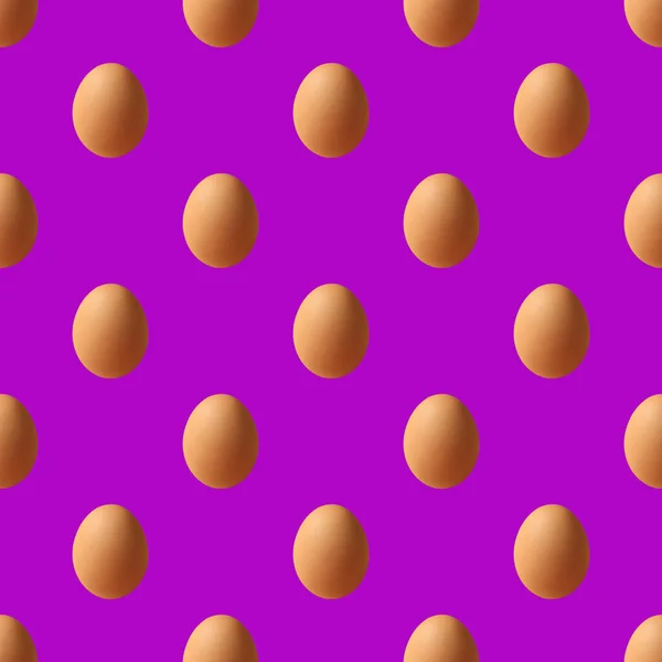 紫の上に有機編卵のシームレスなパターン — ストック写真